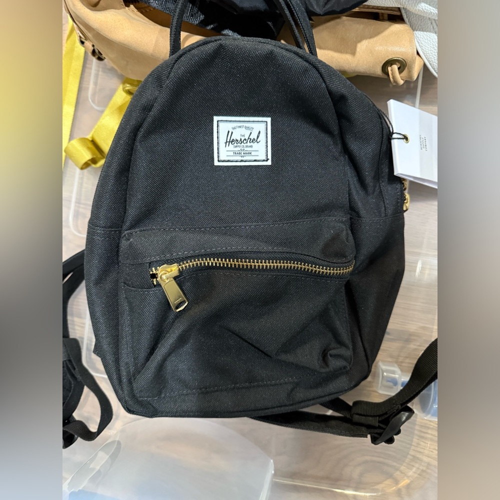 Herschel Supply Company Black Backpack with Gold Accents